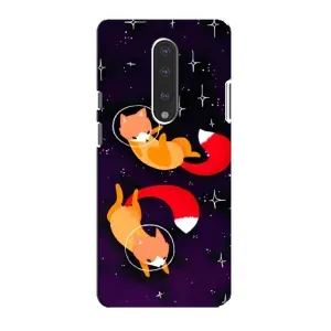 Чохли з картинкою Лисичка для OnePlus 7 (VPrint) (Лисички космонавти)