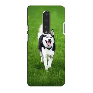 Чохол з Хаскі OnePlus 7 - (AlphaPrint) (Радісний Хаскі)