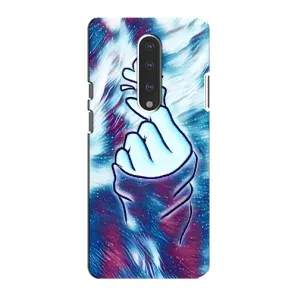 Чохол з принтом для OnePlus 7 (AlphaPrint - Знак сердечка) (Радужне серце)