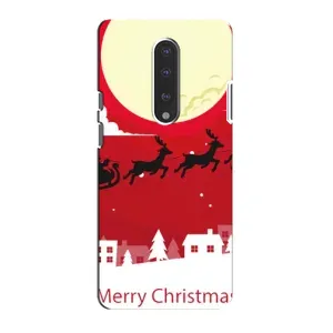 Різдвяні Чохли для OnePlus 7 (VPrint) (Санта з оленями)