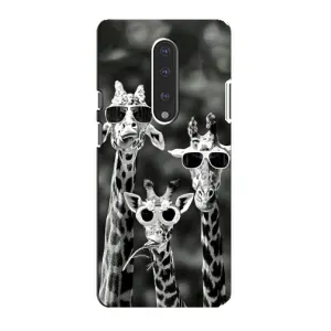 Силіконовий чохол з КАРТИНКАМИ літо для OnePlus 7 (AlphaPrint) (Жирафи в окулярах)