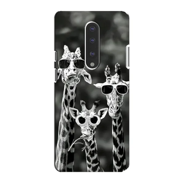 Чехол с принтом «Жирафы в очках» для OnePlus 7 Чехол с принтом «Жирафы в очках» для OnePlus 7