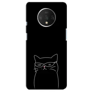 Чехол с рисунком кот на OnePlus 7T (Равнодушный кот)