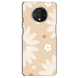 Чехол с принтом «Бежевые цветы» для OnePlus 7T