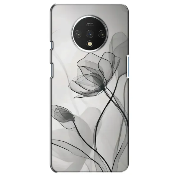 Чехол с принтом «Черные цветы» для OnePlus 7T Чехол с принтом «Черные цветы» для OnePlus 7T