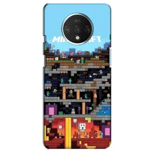 Чехол Майнкрафт на OnePlus 7T (AlphaPrint) Minecraft (фон Minecraft)