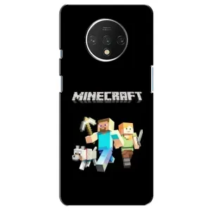 Чехол Майнкрафт на OnePlus 7T (AlphaPrint) Minecraft (герои Minecraft)