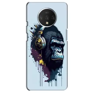 Чехол с Обезьянами OnePlus 7T - (AlphaPrint) (Горилла в наушниках)