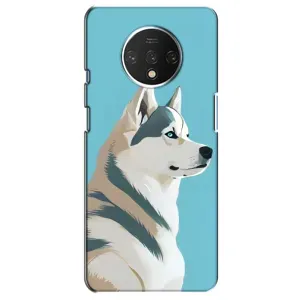 Чехол с Хаски для OnePlus 7T - (AlphaPrint) (Хаски арт)