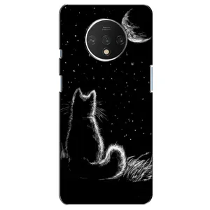 Чехол с принтом для OnePlus 7T (AlphaPrint) Модные коты (Котик и луна)