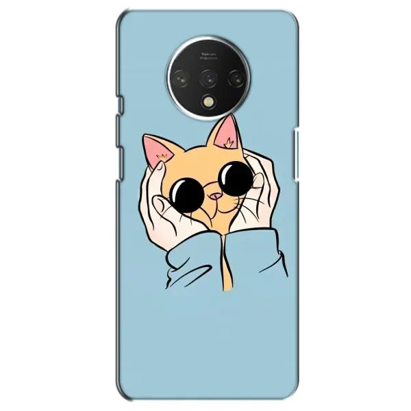 Чохол з принтом «Котик в окулярах» для OnePlus 7T