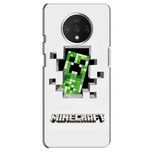 Чехол Майнкрафт на OnePlus 7T (AlphaPrint) Minecraft (крипер Майнкрафт)