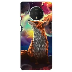 Чехлы с картинкой Лисички для OnePlus 7T (VPrint) (Лисица в космосе)