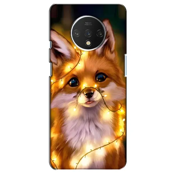 Чохол з принтом «Лисичка в гірляндах» для OnePlus 7T