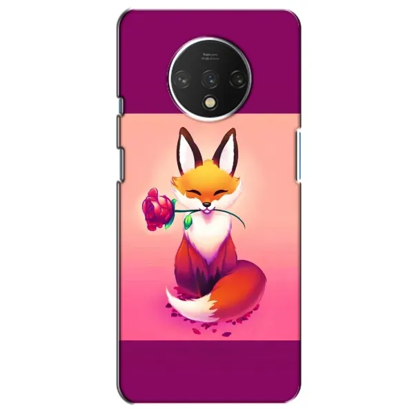 Чохол з принтом «Лиса з трояндою» для OnePlus 7T