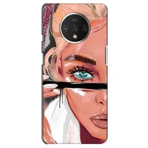 Чехол с печатью для OnePlus 7T - (Мода) (AlphaPrint) (Макияж)