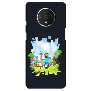 Чехол Майнкрафт на OnePlus 7T (AlphaPrint) Minecraft (персонажи Minecraft)