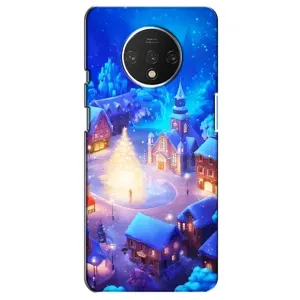 Рождественские Чехлы для OnePlus 7T (VPrint) (Рождественский город)