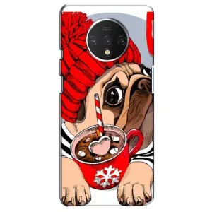 Чехлы с собаками для OnePlus 7T (VPrint) (Собачка в шапке)