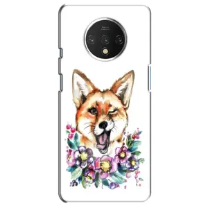 Чехлы с картинкой Лисички для OnePlus 7T (VPrint) (Веселая лисичка)