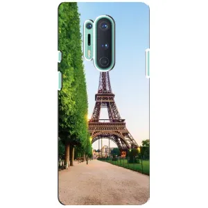 Чехол Эйфелева Башня для OnePlus 8 Pro - (AlphaPrint) (Дорога в Париж)
