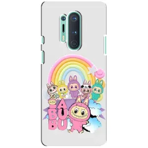 Чехол с Лабубу на OnePlus 8 Pro (Фон Лабубу)
