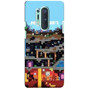 Чехол Майнкрафт на OnePlus 8 Pro (AlphaPrint) Minecraft (фон Minecraft)