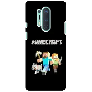 Чехол Майнкрафт на OnePlus 8 Pro (AlphaPrint) Minecraft (герои Minecraft)