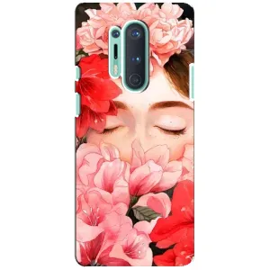 Чехлы (ART) Цветы на OnePlus 8 Pro (VPrint) (Глаза в цветах)