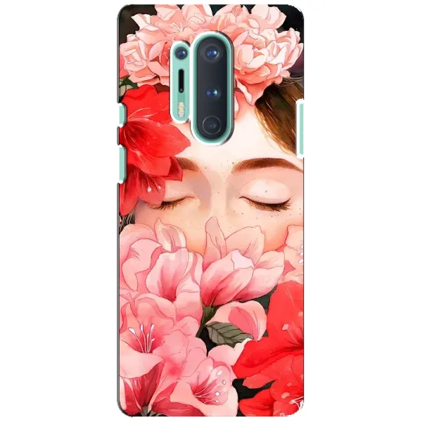 Чехол с принтом «Глаза в цветах» для OnePlus 8 Pro