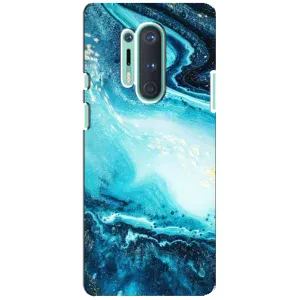 Мраморний чехол на OnePlus 8 Pro (VPrint) (Блакитний мрамор)