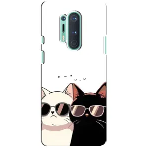 Чохол з малюнком кіт на OnePlus 8 Pro (Коти в окулярах)