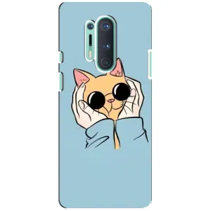 Чохол на OnePlus 8 Pro з Котиками (VPrint) (Котик в окулярах)