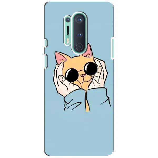 Чохол з принтом «Котик в окулярах» для OnePlus 8 Pro