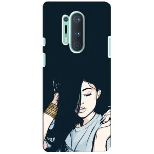Чехол с печатью для OnePlus 8 Pro - (Мода) (AlphaPrint) (Красивая девочка)