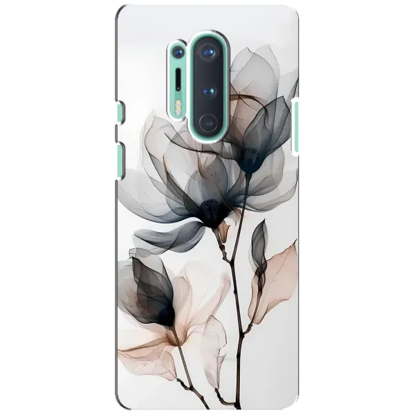 Чехол с принтом «Цветы на белом» для OnePlus 8 Pro