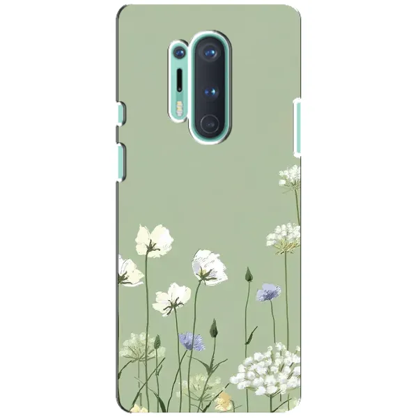 Чехол с принтом «Цветы на зеленом» для OnePlus 8 Pro