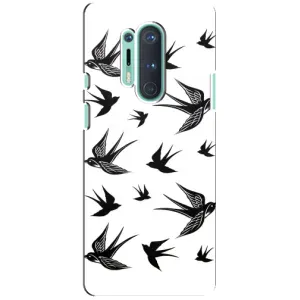 Чохол з пташками на OnePlus 8 Pro (VPrint) (Ластівки)