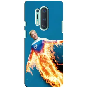Чехол с принтом Фантастическая четверка для OnePlus 8 Pro (Человек-факел в огне)