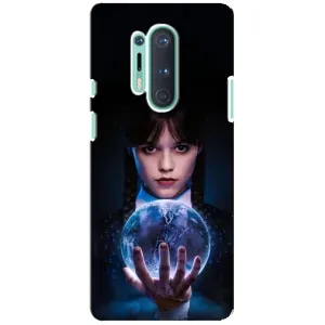 Чехол с дизайном Венздей 2 на OnePlus 8 Pro (Магическая сфера Уэнздей)