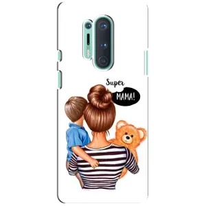 Чохол з друком для OnePlus 8 Pro - (Мама з дитинкою) (AlphaPrint) (Мама з синочком)