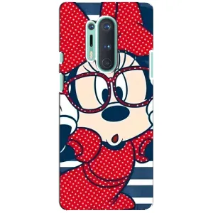 Эксклюзивный чехол для OnePlus 8 Pro (AlphaPrint - Мультяшные) (Маус в очках)