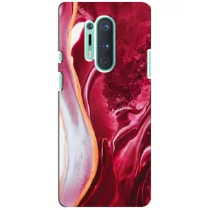 Чехол для ВанПлас 8 Про - с принтом (Дизайнерские) (AlphaPrint) (Мрамор красный)
