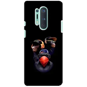 Чехол с Обезьянами OnePlus 8 Pro - (AlphaPrint) (Три обезьяны)