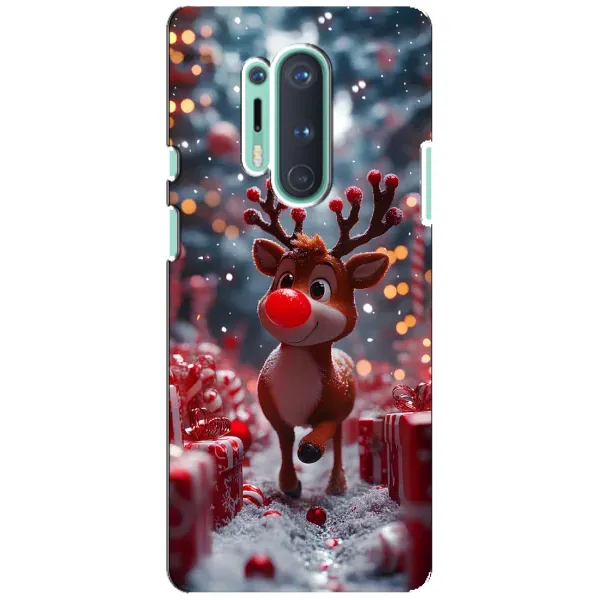 Чохол з принтом «Олень серед подарунків» для OnePlus 8 Pro Чохол з принтом «Олень серед подарунків» для OnePlus 8 Pro