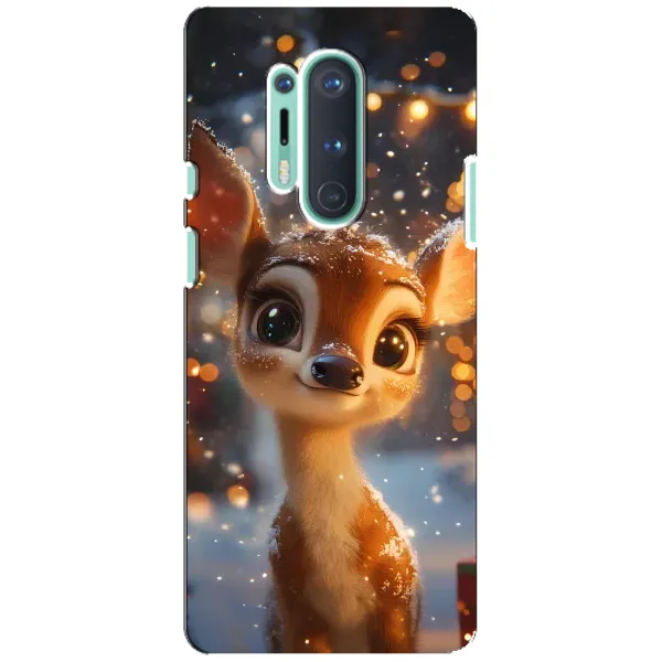 Чохол з принтом «Оленятко серед гірлянд» для OnePlus 8 Pro Чохол з принтом «Оленятко серед гірлянд» для OnePlus 8 Pro