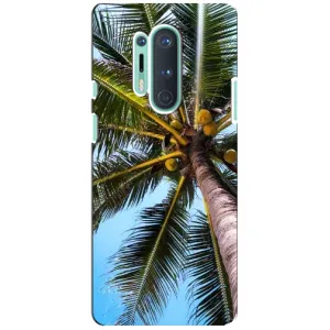 Силиконовый чехол с КАРТИНКАМИ лето для OnePlus 8 Pro (AlphaPrint) (Пальма)