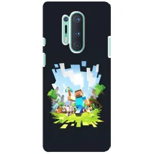 Чехол Майнкрафт на OnePlus 8 Pro (AlphaPrint) Minecraft (персонажи Minecraft)