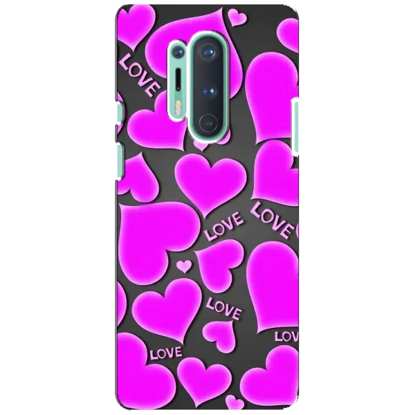 Чохол з принтом «Pink hearts» для OnePlus 8 Pro Чохол з принтом «Pink hearts» для OnePlus 8 Pro
