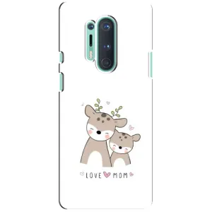 Чехлы для мамы на OnePlus 8 Pro (Оленята мама и малыш)
